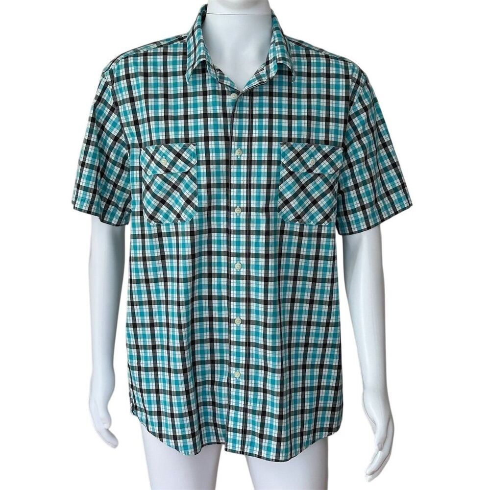 Chaps Denim Men's XL Plaid Short Sleeve Button-Up Shirt Multicolor - Picture 4 of 6